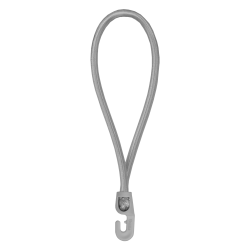 

 BUNGEE CORD HOOK guma elast. 0,4x18cm, hak- PVC, gray - luz

